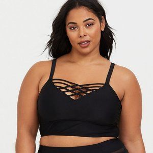 Torrid Plus Size Black Strappy Wireless Bikini Top